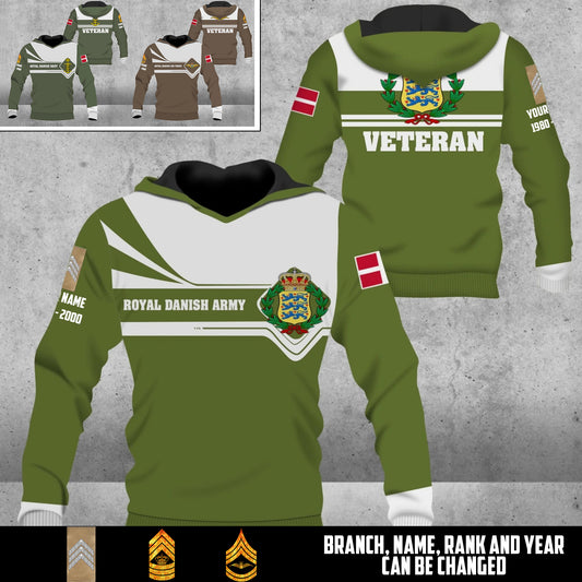 Personalized Denmark Soldier/Veteran with Rank, Year And Name Hoodie All Over Printed - 17462304