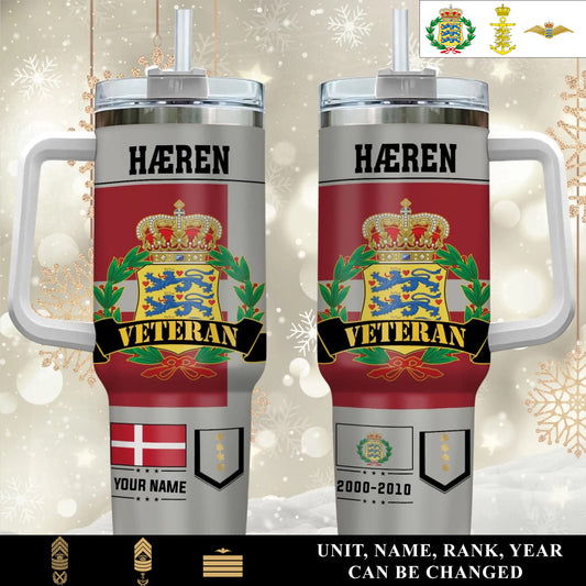 Personalized Denmark Veteran/ Soldier With Rank, Year And Name Camo Tumbler - 17652384