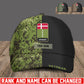 Personalized Rank And Name Denmark Soldier/Veterans Baseball Cap - 17734464