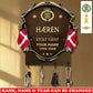 Personalized Denmark Veteran/ Soldier With Rank, Year And Name Wooden Key Holder - 17757792