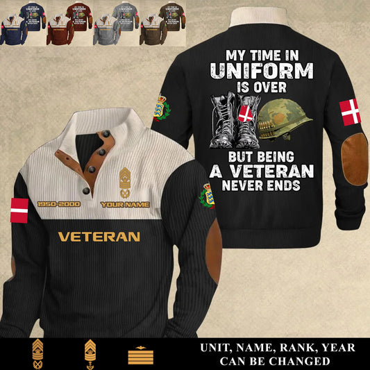 Personalized Denmark Soldier/ Veteran With Name, Year And Rank Sports Sweatshirt - 17553024