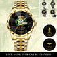 Personalized Denmark Soldier/ Veteran With Name And Year Gentleman Crystal Metal Watch - 17105472