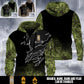 Personalized Denmark Soldier/ Veteran With Rank And Name 3D Half-zip Hoodie - 17514144