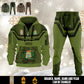 Denmark 3D Half Zip Hoodie + Jogger Combo – Personalized with Name & Rank - 17504640