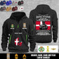 Personalized Denmark Soldier/ Veteran With Name, Year And Rank Zip Hoodie Multicolor - 17667936