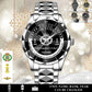 Personalized Denmark Soldier/Veteran with Name, Year and Rank Diamond-Cut Bezel Watch - 17650656