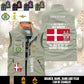 Personalized Denmark Soldier/ Veteran With Name & Rank Sleeveless Jacket Multicolor - 17633376