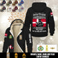 Personalized Denmark Soldier/ Veteran With Name, Year And Rank Hoodie Zip Velvet Coat - 1765929600