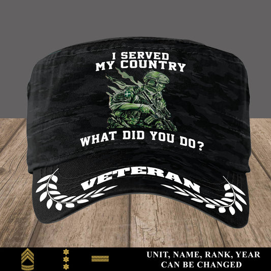 Personalized Denmark Soldier/ Veteran With Name, Year And Rank Military Cap -17496000