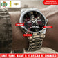 Personalized Denmark Soldier/Veteran with Name, Year and Rank Diamond-Cut Bezel Watch - 17623872