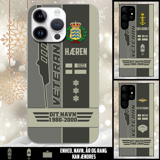 Dansk Militær Mobilcover – Personlig med Navn, Rang & År - 17579808