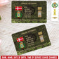 Personalized Denmark Soldier/ Veteran With Rank, Name And Year Aluminum Wallet Card - 17637696