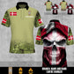 Personalized Denmark Soldier/Veteran Camo with Name and Rank Polo All Over Printed - 17660160