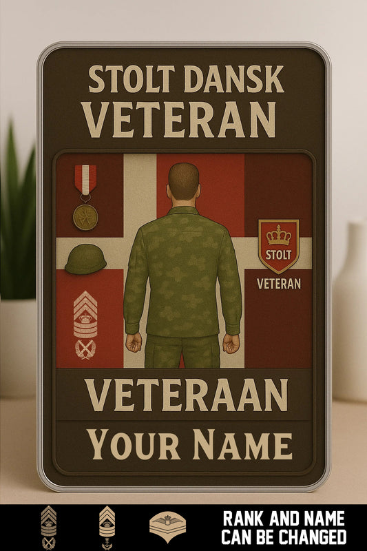 Personalized Denmark Soldier/ Veteran With Rank And Name Custom Shape Acrylic Plaque - 17472672