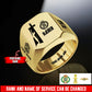 Personalized Denmark Soldier/Veteran with Name and Rank Engraved Men’s Ring - 17653248