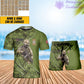 Personalized Denmark Soldier/ Veteran Camo With Name And Rank Combo T-Shirt + Short 3D Printed - 17157312