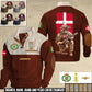 Personalized Denmark Soldier/ Veteran With Name And Rank Sports Sweatshirt - 17412192