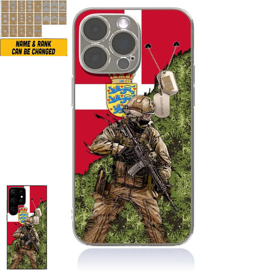 Personalized Denmark Soldier/Veterans With Rank And Name Phone Case Printed - 2602240001