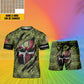 Personalized Denmark Soldier/ Veteran Camo With Name And Rank Combo T-Shirt + Short 3D Printed - 1712534401