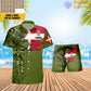 Personalized Denmark Soldier/ Veteran Camo With Rank Combo Hawaii Shirt + Short 3D Printed - 16989696