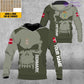 Personalized Denmark Soldier/ Veteran Camo With Name And Rank Hoodie 3D Printed - 1602240001