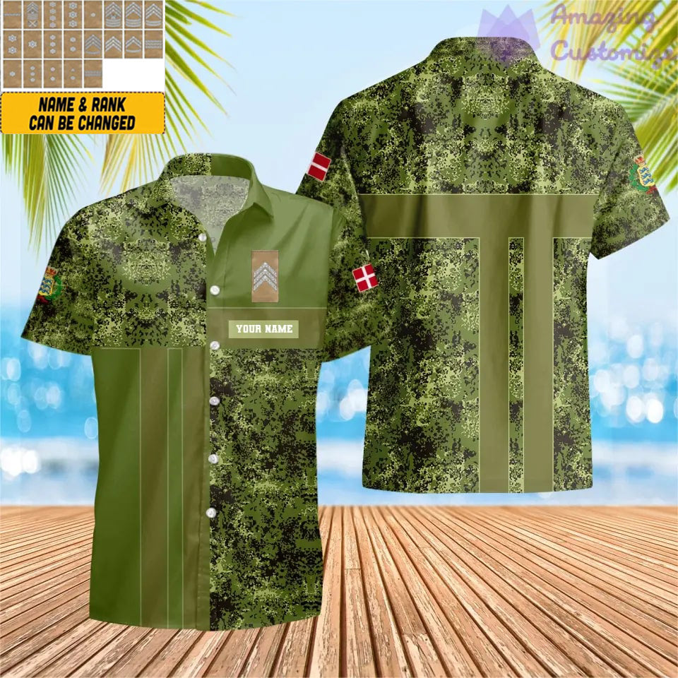 Personalized Denmark Soldier/Veteran with Name and Rank Hawaii All Over Printed - 17150400