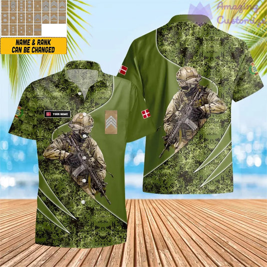 Personalized Denmark Soldier/Veteran with Name and Rank Hawaii All Over Printed - 17157312