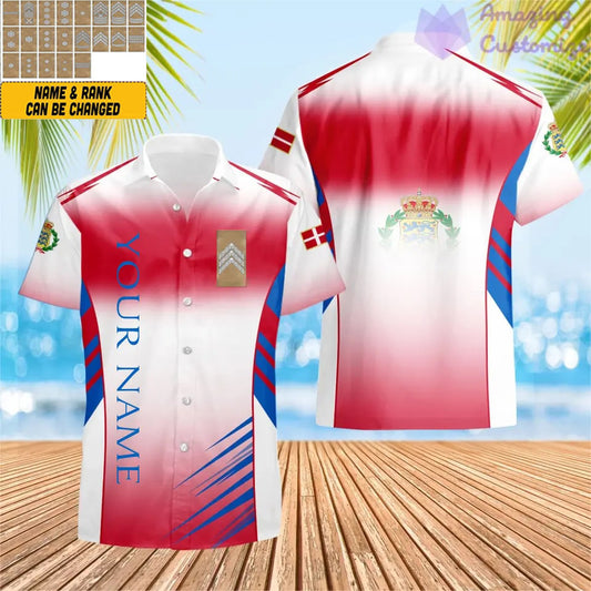 Personalized Denmark Soldier/Veteran with Name and Rank Hawaii All Over Printed - 17158176