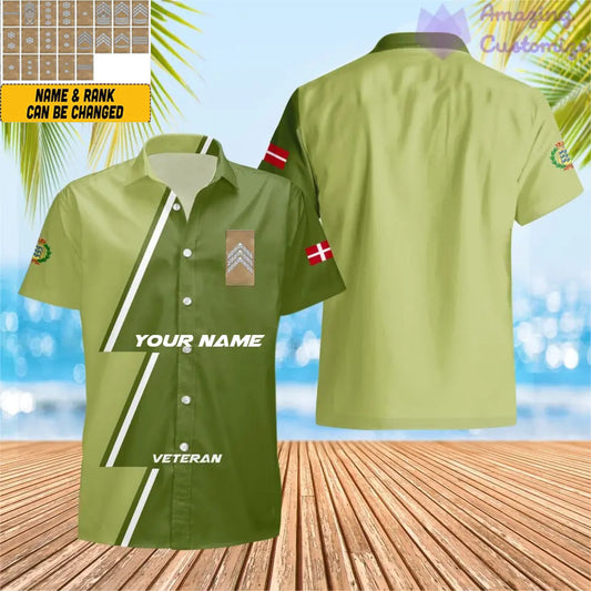 Personalized Denmark Soldier/Veteran with Name and Rank Hawaii All Over Printed - 17161632