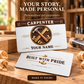 Personalized Carpenter Aluminum Wallet Card - Everyday Dedication - advertising image
