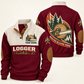 Personalized Logger Sports Sweatshirt - Heritage Collar - Jujube Red