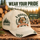 Personalized Logger Baseball Cap - Vintage Laurel - advertising image