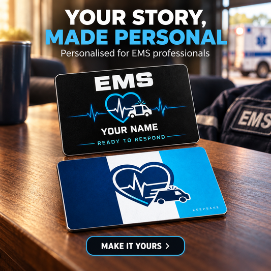 Personalized EMS Aluminum Wallet Card - Midnight Pride - advertising image