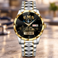 Personalized EMS Crystal Metal Watch - Faceted Legacy - Silver Gold