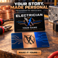 Personalized Electrician Aluminum Wallet Card - Midnight Pride - advertising image