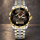 Personalized Roofer Crystal Metal Watch - Faceted Legacy - Silver Gold