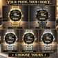 Personalized Electrician Crystal Metal Watch - Faceted Legacy - advertising image