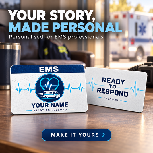 Personalized EMS Aluminum Wallet Card - Everyday Dedication - advertising image