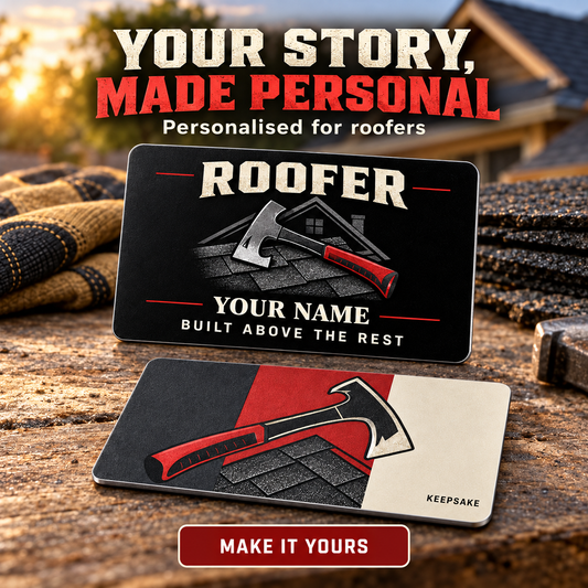 Personalized Roofer Aluminum Wallet Card - Midnight Pride - advertising image