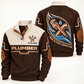 Personalized Plumber Sports Sweatshirt - Heritage Collar - Brown