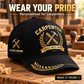 Personalized Carpenter Baseball Cap - Black Gold Legacy - advertising image