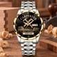 Personalized Carpenter Crystal Metal Watch - Faceted Legacy - Silver Gold