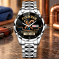 Personalized Plumber Crystal Metal Watch - Faceted Legacy - Steel