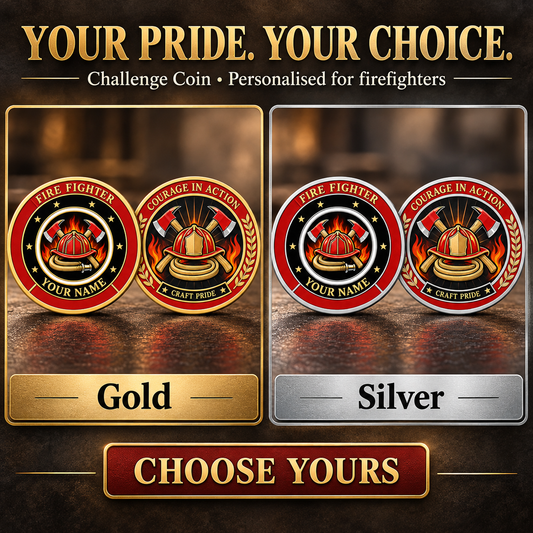Personalized Fire Fighter Challenge Coin - Heritage Tribute - advertising image