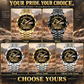 Personalized Excavator Operator Crystal Metal Watch - Faceted Legacy - advertising image
