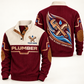 Personalized Plumber Sports Sweatshirt - Heritage Collar - Jujube Red