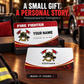 Personalized Fire Fighter Aluminum Wallet Card - Signature Stripe - advertising image
