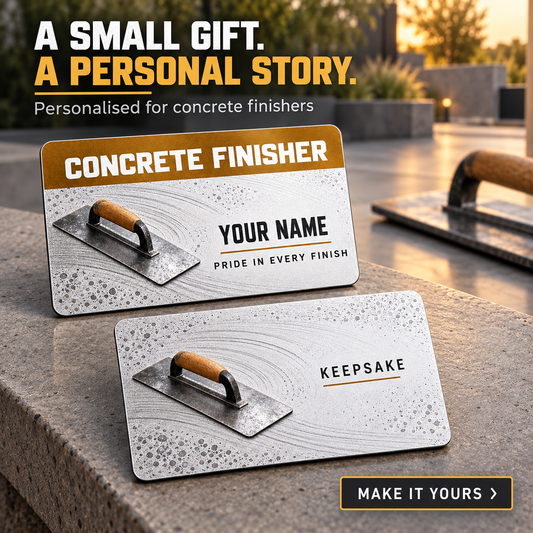 Personalized Concrete Finisher Aluminum Wallet Card - Signature Stripe - advertising image