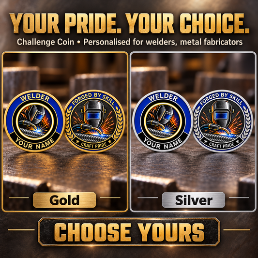 Personalized Welder Challenge Coin - Heritage Tribute - advertising image