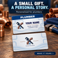 Personalized Plumber Aluminum Wallet Card - Signature Stripe - advertising image